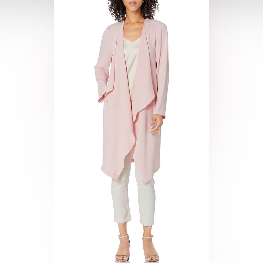 New Topper Jacket Cascade-Front Duster Antique Rose Boho Jacket size S